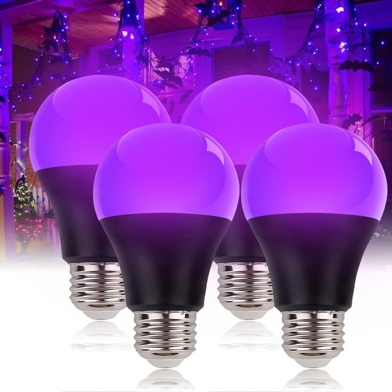 10-W-UV-Schwarzlichtbirne mit violettem Licht, E27-Schwarzlichtbirne, 395 nm Schwarzlicht für Körperbemalung, Kindergebu...