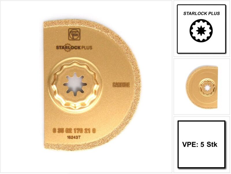 Sägeblatt segment. Hartmetall 90x1,2 5er Pack 63502170230 - Fein