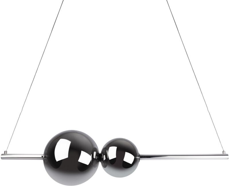 Naeve NOVA Dimmbare LED-Doppel-Pendel-Deckenleuchte, Chrom, 3000 K