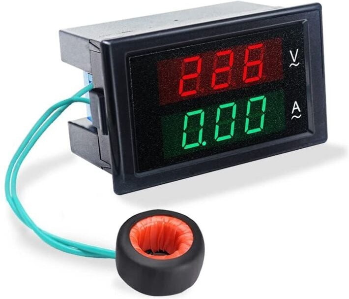 Digital Voltmeter Amperemeter AC 80-300V 0-100A Spannung Strom Meter Volt Amp Anzeige Voltmeter Stromstärke Multimeter 2...