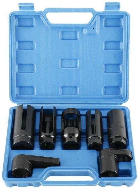 Satz mit 7 Schlüsseln für 22-mm-Lambdasonden, Steckschlüssel zum Ausbau der Lambdasonde, Werkzeugsatz für Kfz-Lambdasond...