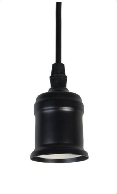 Trade Shop Traesio - Trade Shop - lampadario pendente porta lampada 1,2 metri E27-A - Schwarz