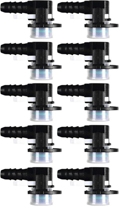 Tlily - 10 StüCke Auto Wasser Rohr Verbinder ID12-ID6-90 Grad l Typ Kraftstoff Leitung Schnell