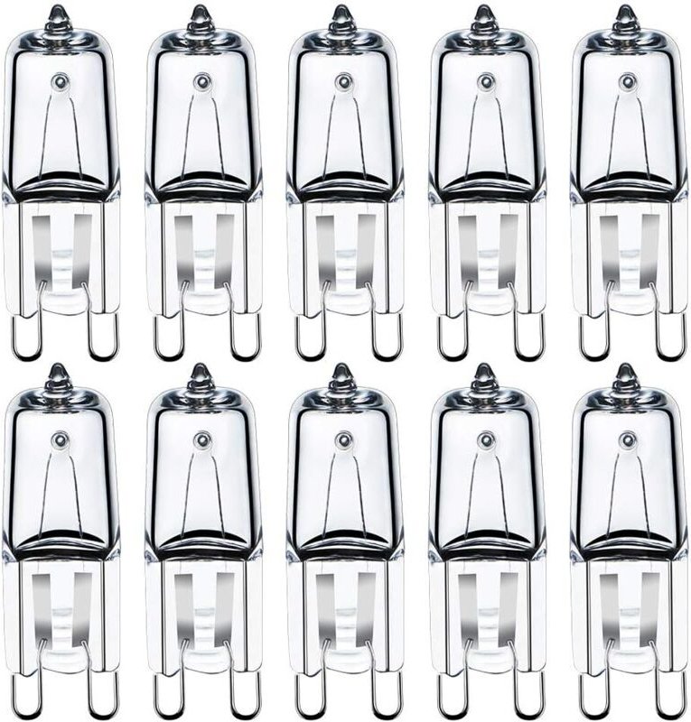 Memkey - G9-Halogenlampen, 45 w, transparent, G9-Kapselbirnen, 230 v, warmweiß, dimmbar, 10 Stück