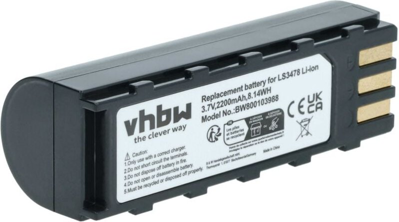Vhbw - Akku kompatibel mit Symbol LS3478ER, LS3578, DSS3478, LS3478, MT2000, DS3578, DS3478 Barcodescanner pos (2200 mAh...