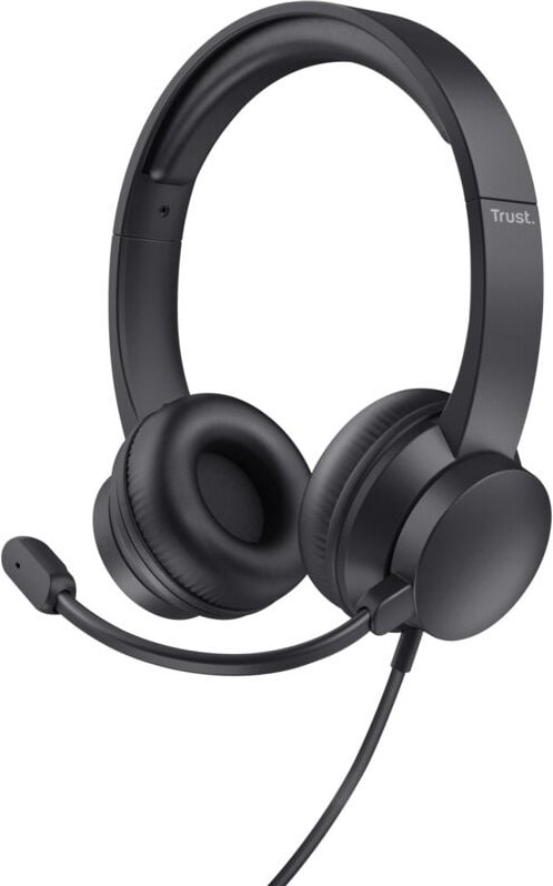 Trust hs 201 usb on ear pc headset mit mikrofon und rauschunterdruckung