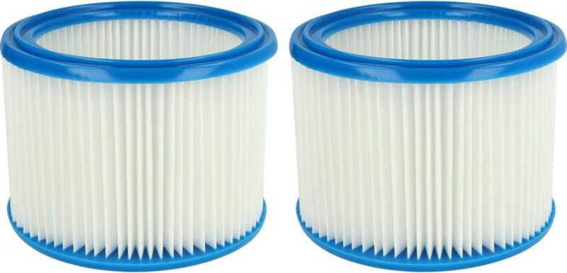Filterset 2x Faltenfilter kompatibel mit Nilfisk Attix 40-01 pc Inox, 40-0M pc Zone 22 Nass- und Trockensauger - Filter,...