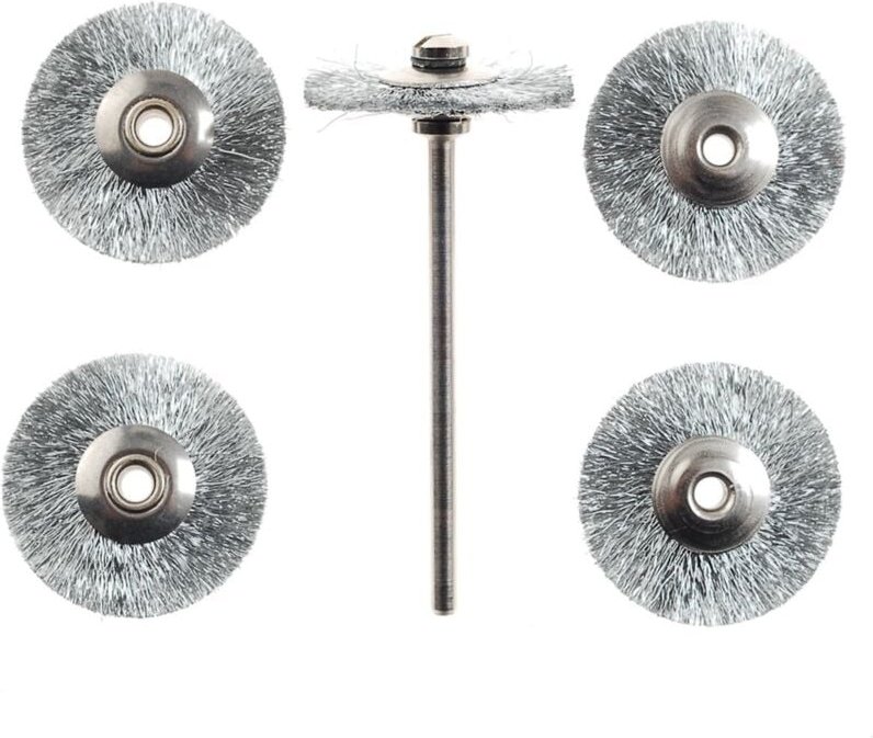 Proxxon 28956 Radbürste Edelstahl, 5 Stück ück + 1 Träger