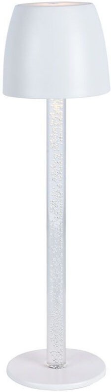 V-TAC 3W LED Tischleuchte Schwarz und Transparent Wiederaufladbar, Touch Dimmbar Warmweiß