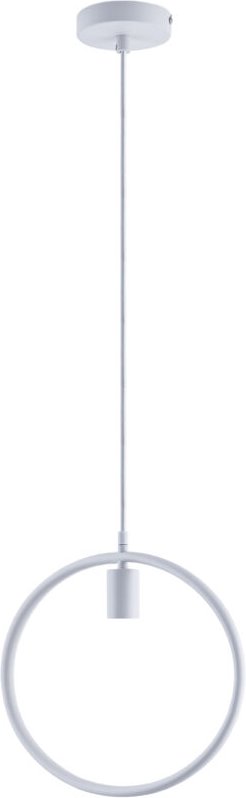 Paco Home - Pendelleuchte Hängelampe Esszimmer Rund Ring 1,5m Textilkabel Kürzbar E27 Weiß, Bernstein G125 300 Lumen / 5...