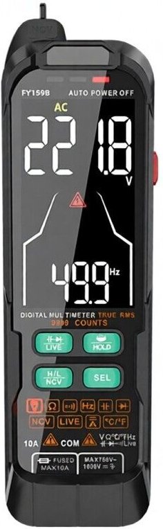 Multimetro digitale intelligente FY159B, multimetro digitale portatile completamente automatico con display digitale