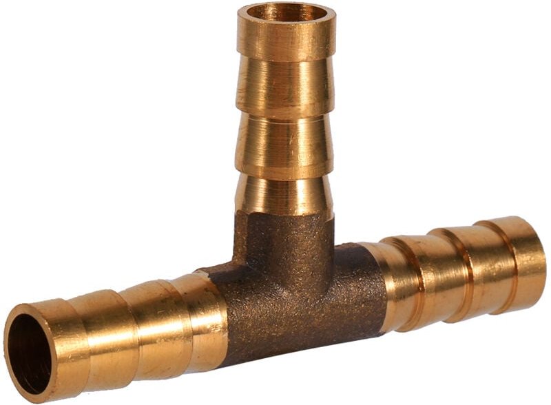 Zoternen - Messing T-Stück 3-Wege-Kraftstoffschlauch-Verbindungsstück 8 mm für Druckluft-Öl-Gas-Rohr
