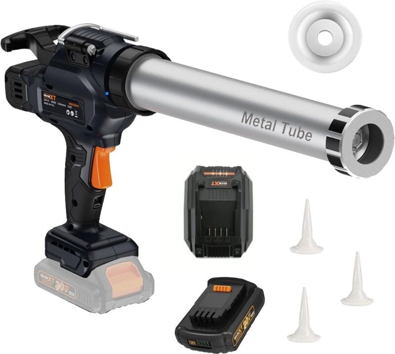 2-in-1 Akku-Kartuschenpistole Wurstpistole mit 2,0 Ah Batterien, für 283.5 g-567.0 g/300-600ml Kartuschen und Wurstpacku...