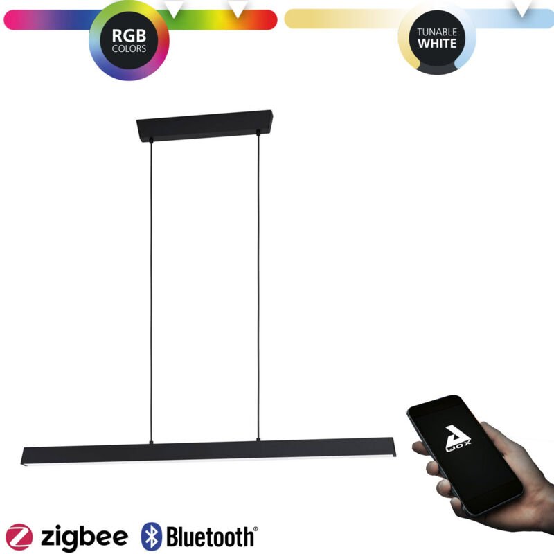 Eglo - led cct Pendelleuchte Simolaris-Z schwarz, rgb, Smart Home connect.Z