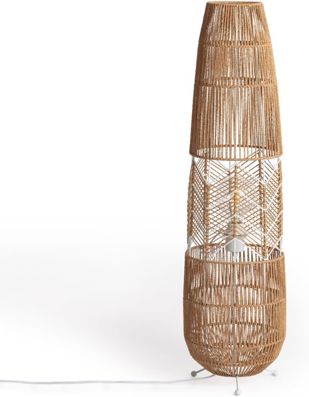 Stehlampen aus geflochtenem Papier Satie Natürlich