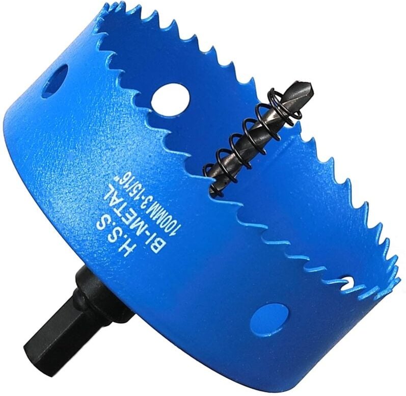 100 mm Bimetall-Lochsäge, M42 hss Bimetall-Lochsäge mit Zentrierbohrer für Hochleistungs-Lochsägenbohrer für Eisen, Alum...