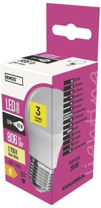 Mini Globe LED-Glühbirne E27 warmweiß 7.3 W