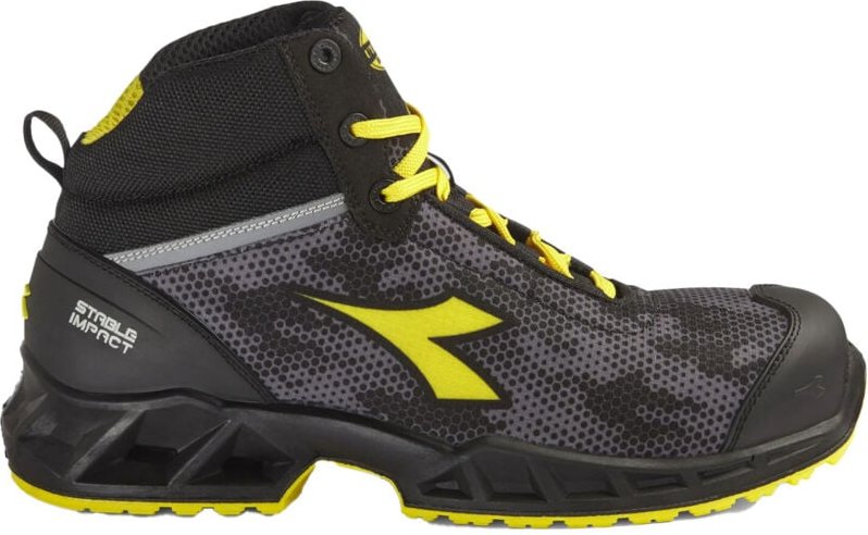 Shark Stable Impact Mid S3 src esd Sicherheitsschuhe - 41 eu - Schwarz / grau - Diadora