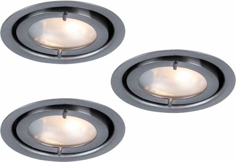3er Set Einbaustrahler rund Beleuchtung Spot Lampen Leuchten Lichter Paulmann 935.21