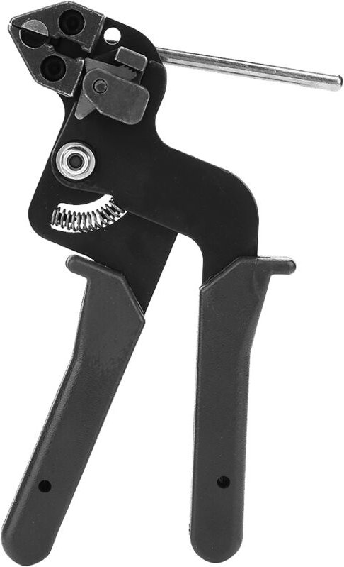 Schwarze Kabelbinderpistole, Kabelbinder aus Edelstahl, automatisches Schneidwerkzeug