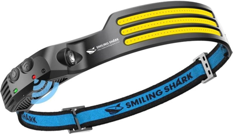 Memkey - Stirnlampe, 230° Weitwinkel, 3 x LED-Weißlichtstreifen, wiederaufladbarer Scheinwerfer mit Bewegungssensor, was...