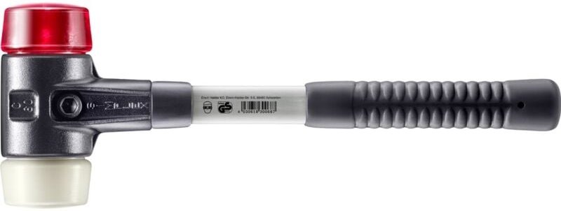 SIMPLEX-Schonhammer, Plastik / Nylon mit verstärktem Tempergussgehäuse und Fiberglasstiel D=60 mm 3768.060