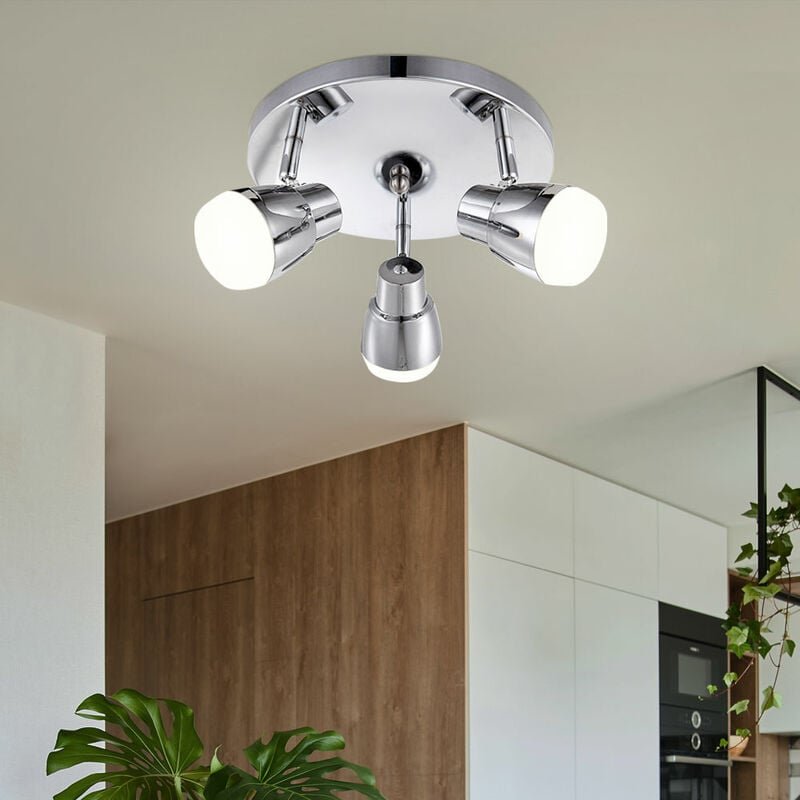 Spotleuchte Deckenlampe Deckenleuchte Wohnzimmerlampe Flurleuchte, 3 Flammig Spots beweglich, LED 5W 320Lm warmweiß, DxH...