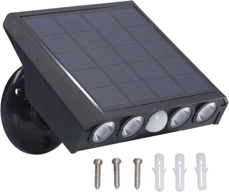 Thumbnail - Solarleuchten für den Außenbereich, Solar-Wandleuchte, IP65, wasserdicht, 360 Grad verstellbar, 3 Modi, energiesparende ...