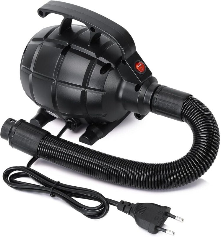 Luftpumpe für Aufblasbare Gegenstände, Elektrische Luftmatratzenpumpe mit 4 Düsen, Tragbarer Schnellfüller zum Aufblasen...