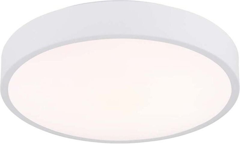 LED Deckenleuchte Wohnzimmerlampe Metall weiß matt CCT Schiebeschalter D 33,2 cm