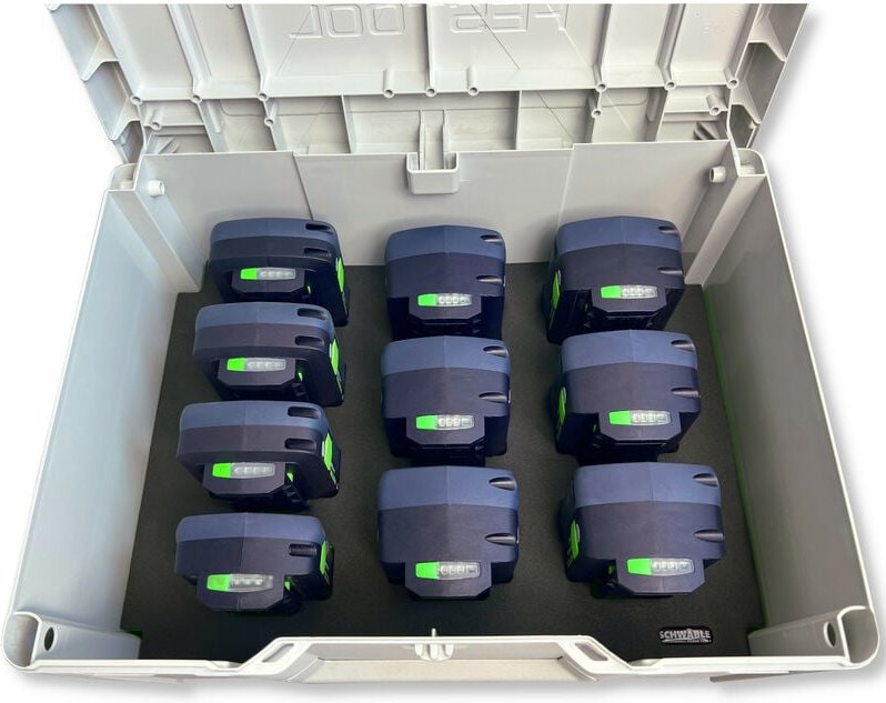 Schaumeinlage Schaumstoffeinlage für Festool Akkus 10x in Systainer - Schwäble