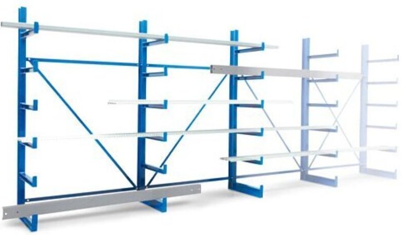 Kragarmregal Anaburegal Einseitig mit 6 x angeschweissten Armen 500 mm 1250 x 500 x 2000 mm Maße in mm (BxTxH): 1250 x 5...
