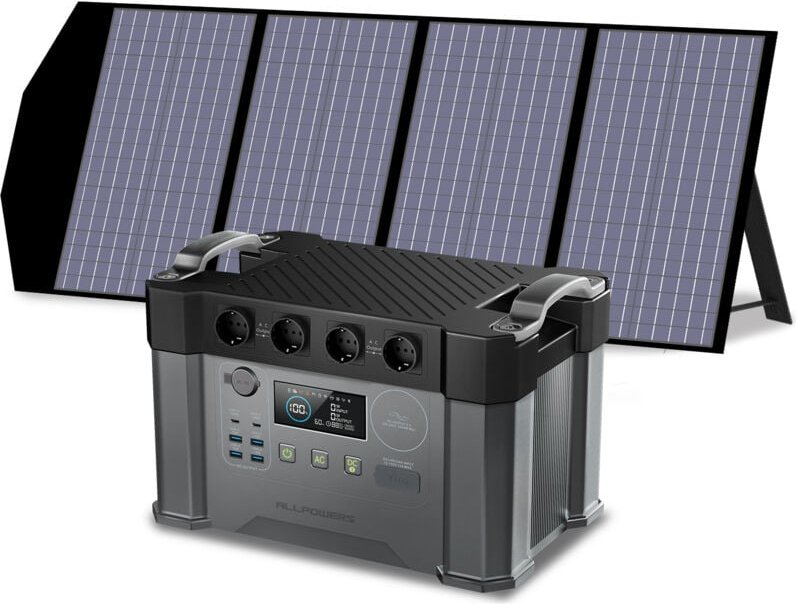 Allpowers - S2000 Pro Tragbares Powerstation 1451Wh 2400W (4000W Spitzenwert) akku mppt Solargenerator Mobiler Stromspei...