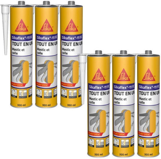 Sika - 6er-Set flex 11 fc Purform Mehrzweck-Klebedichtmasse - Weiß - 300 ml