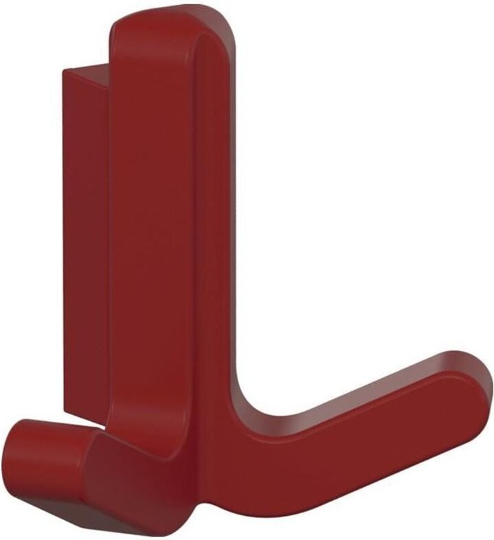 Doppelhaken Serie 477 matt, elastisch Kunststoff (tpu) 33 rubinrot Höhe 69 mm