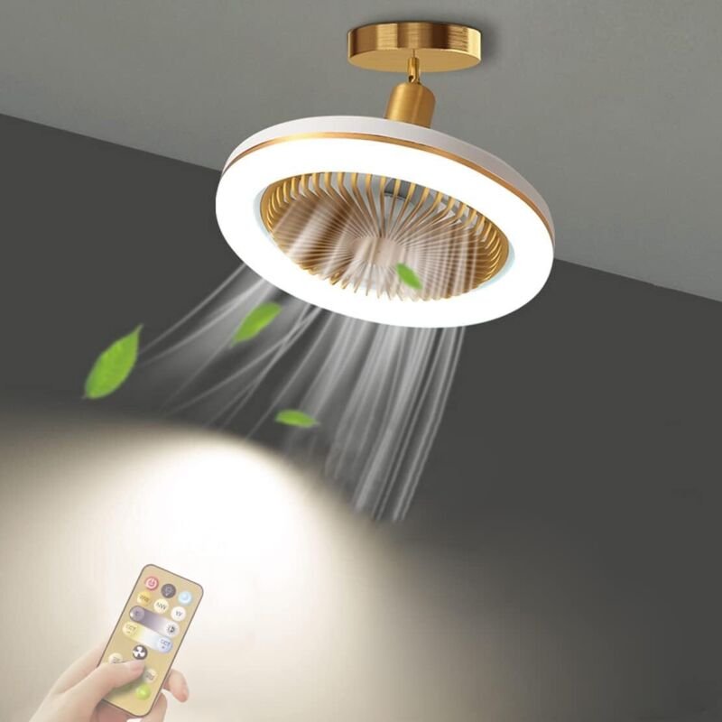 Deckenventilator mit Beleuchtung — 30 W, geräuscharm, fernbedienbar, 3 Geschwindigkeitsstufen, dimmbar, E27-Fassung