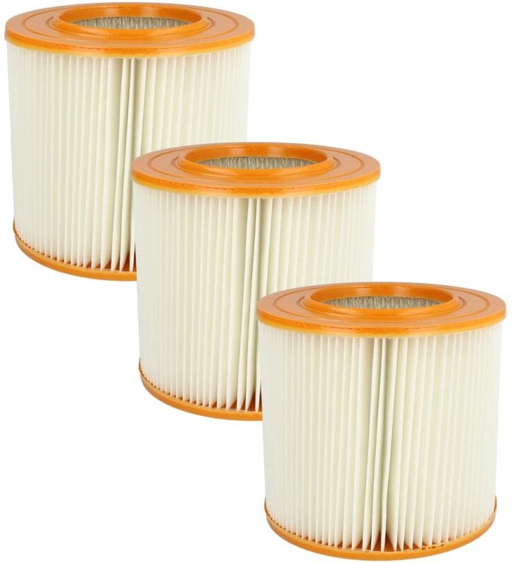 3x Faltenfilter Ersatz für Allaway 210813, 2577 für Staubsauger - Filter, Patronenfilter, Polyester, orange weiß - Vhbw