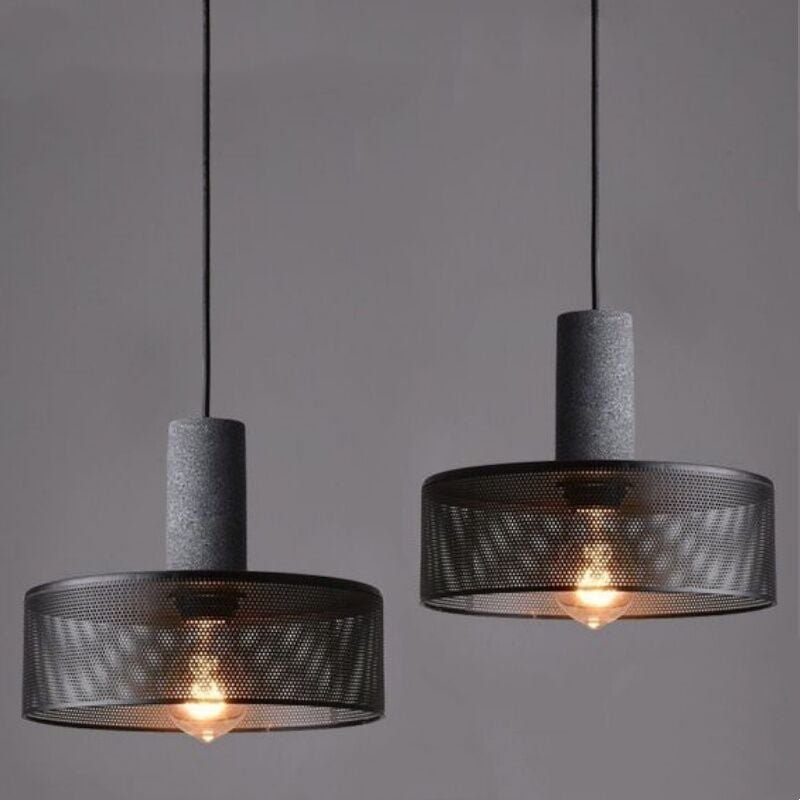 Vintage Pendelleuchte Industrial Hängelampe Innenbereich Deckenleuchte für Esszimmer Café Bar Club Ø25CM 2 Stücke