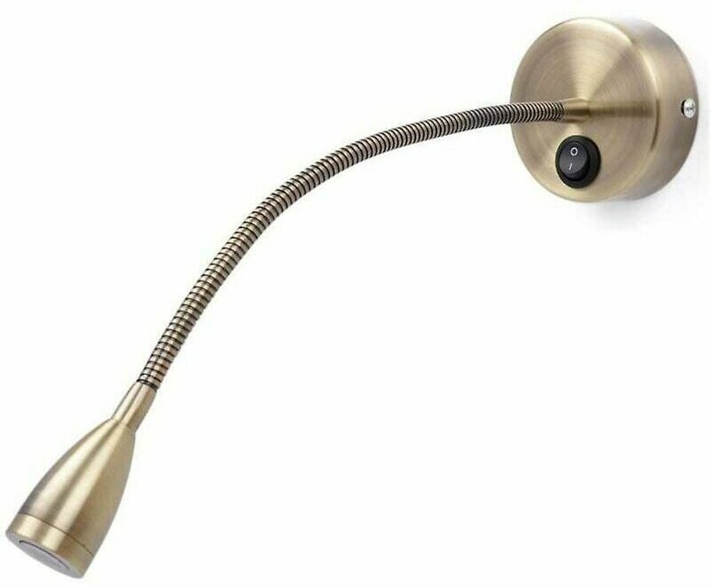 Thumbnail - Jormftte - Flexible Wand-Leseleuchten/Nachttischlampen mit Schalter, 13 Watt Cree led, Bronze My-b031 [Energieklasse a++...