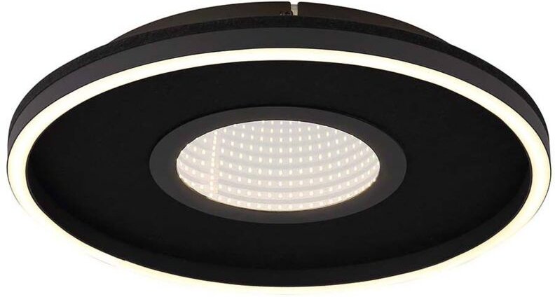 Deckenleuchte Deckenlampe schwarz matt 3D Effekt LED Memoryfunktion D 39,7 cm