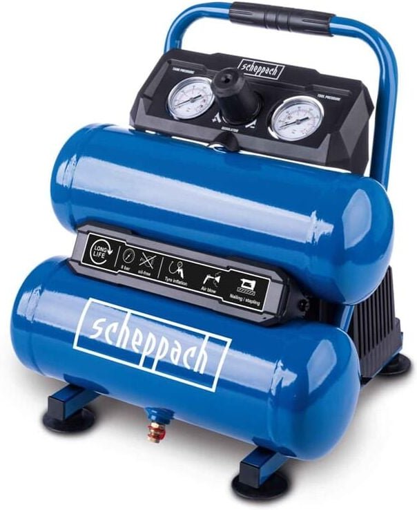Scheppach Kompressor HC10-Twin ölfrei 8 bar 2x3,75L 750W Doppeltank