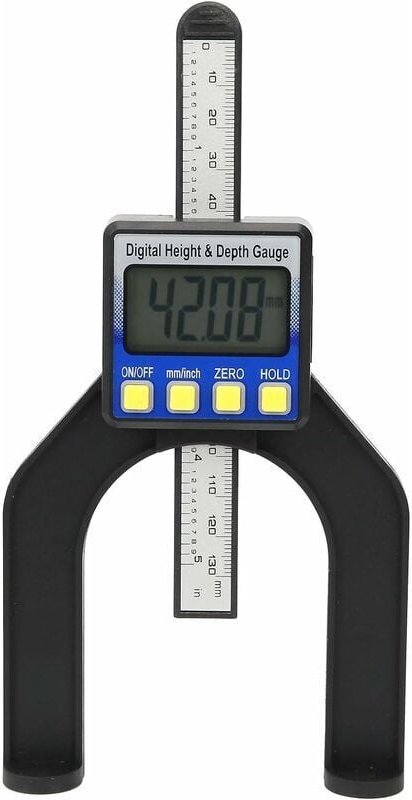 Digitaler elektronischer Tiefenmesser, Mini-Höhenmesser, 0 bis 80 mm, Höhen-/Tiefenlineal mit doppeltem Verwendungszweck...