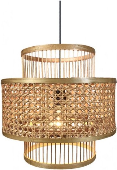 Bambus/Rattan Pendelleuchte 1xe27 bromelia regx36x36 cm
