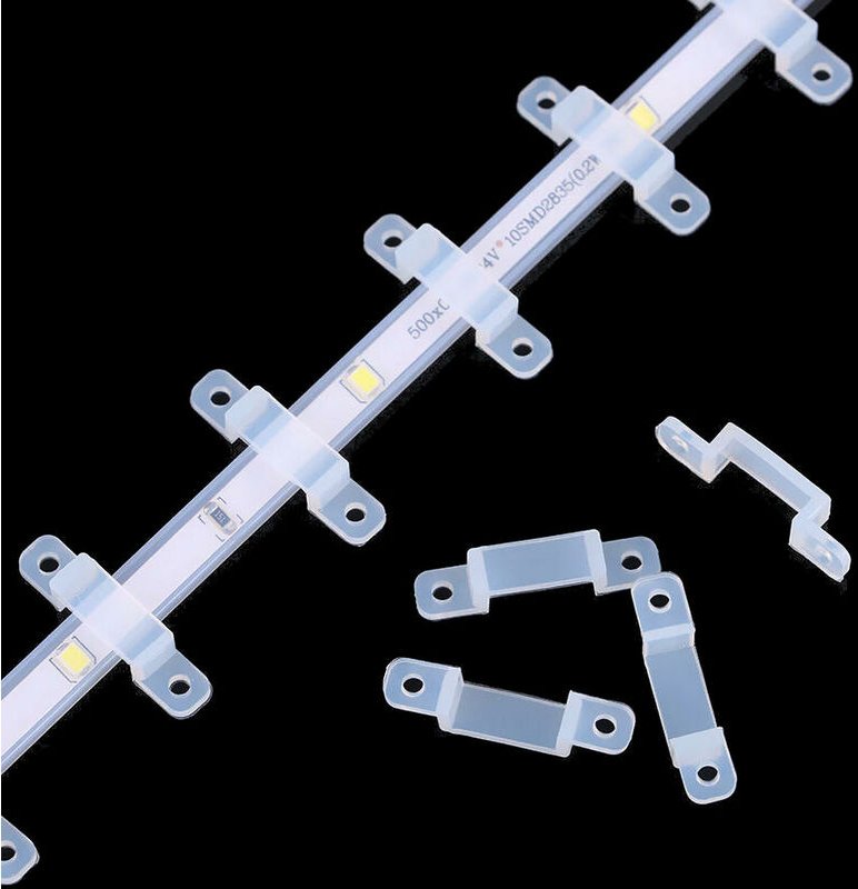 Trade-shop - 200x Set Angebot Wandhalterung Halterung Befestigungs Clips für LED-Strip Leuchtstreifen Schlauch Lichtschl...