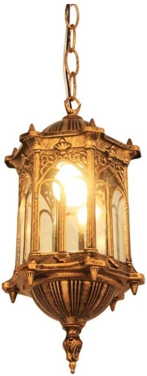 Wottes - Vintage Industrialle Pendelleuchte Metall Glas Hängelampe Innenbereich Deckenleuchte Käfig Kronleuchter Bronze