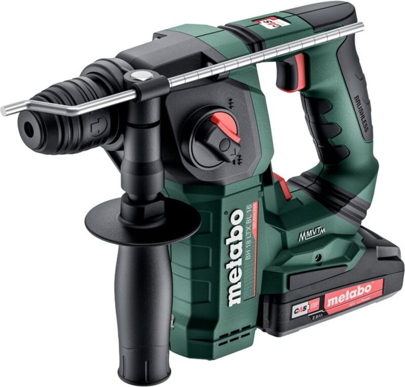 Metabo - Akku-Bohrhammer bh 18 ltx bl 16, incl. 2x Akku Li-Power 2 Ah, Ladegerät, Zubehör x