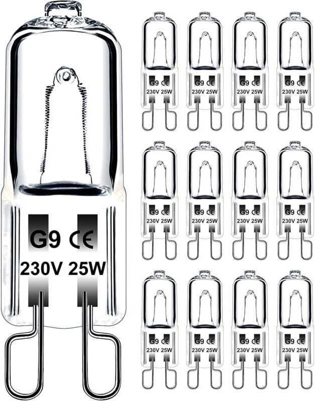 Thumbnail - Aougo - G9-Glühbirne, 25 w, 230 v, dimmbar, warmweiß, G9-Halogenlampe, 300 °C-Toleranz, G9-Ofenbirne für Mikrowellenherd...