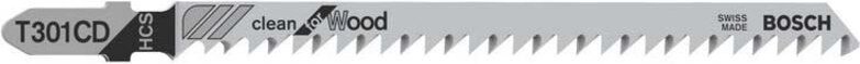 Bosch - Stichsägeblatt t 301 cd Clean 117 mm T-Schaft 3 Stück Sägeblätter & Sägehilfen