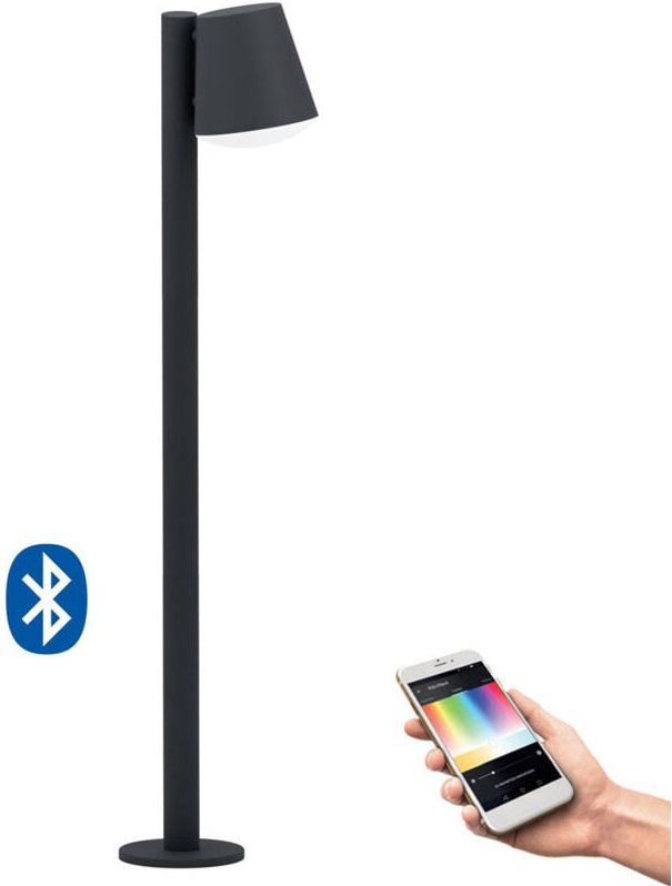 Smart LED Stehleuchte Standlampe Wegeleuchte Außenlampe Haustürleuchte Gartenlampe, App Steuerung, Spritzwasserfest, 9W ...