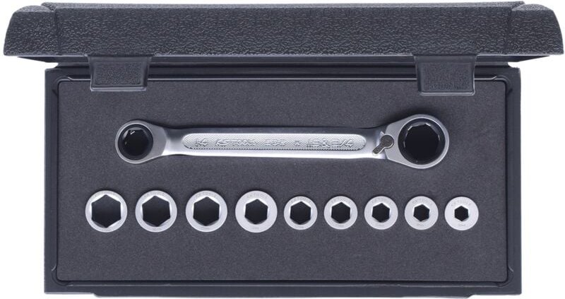 Ks Tools GEARplus Doppel-Ratschenringschlüssel-Satz umschaltbar 10-tlg.